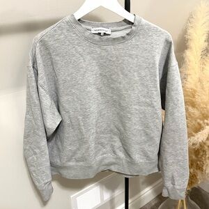 WeWoreWhat Grey Crewneck Sweatshirt | Minimalist Pullover